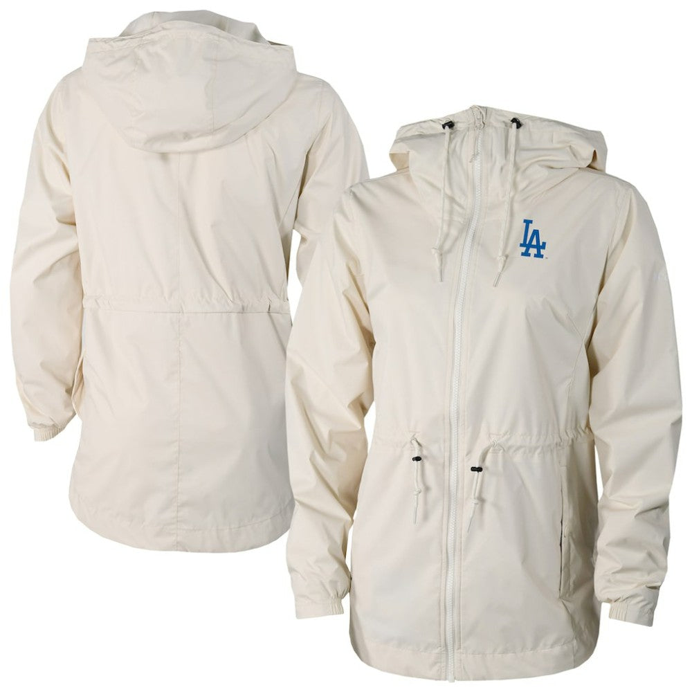 Los Angeles Dodgers Women's Lily Park Full-Zip Rain Jacket Cream | Columbia