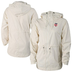 Minnesota Twins Women's Lily Park Full-Zip Rain Jacket Cream | Columbia