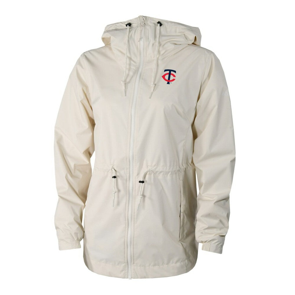 Minnesota Twins Women's Lily Park Full-Zip Rain Jacket Cream | Columbia