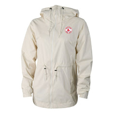 Boston Red Sox Women's Lily Park Full-Zip Rain Jacket Cream | Columbia