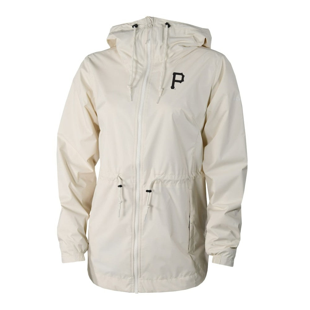 Pittsburgh Pirates Women's Lily Park Full-Zip Rain Jacket Cream | Columbia