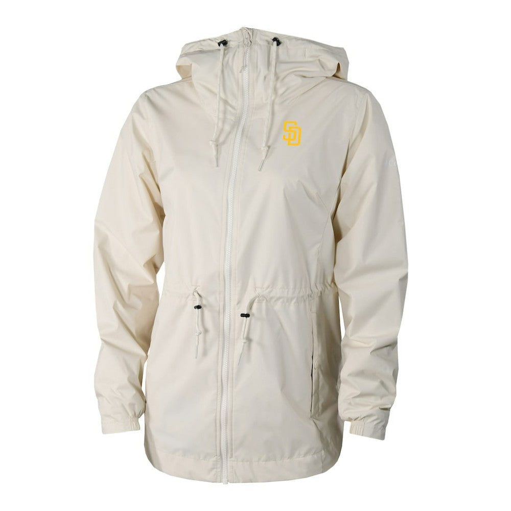 San Diego Padres Women's Lily Park Full-Zip Rain Jacket Cream | Columbia