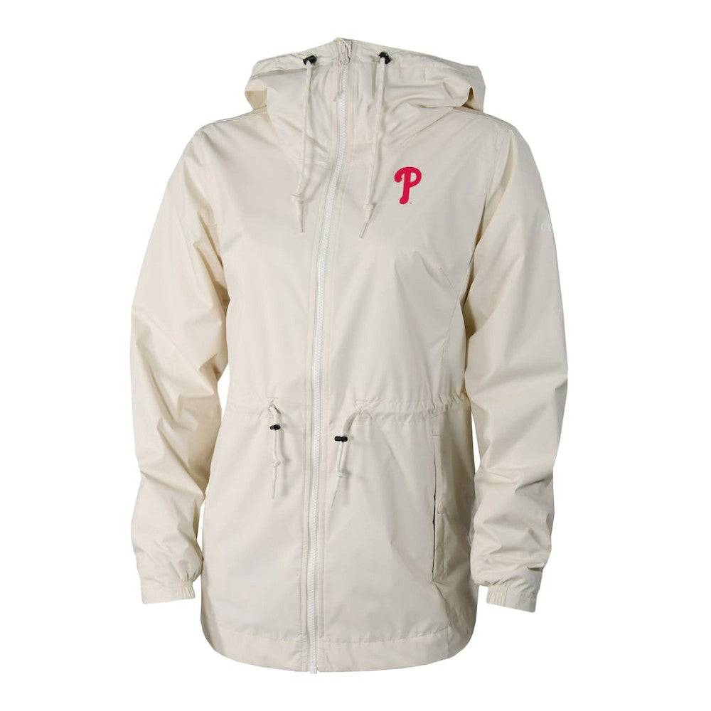 Philadelphia Phillies Women's Lily Park Full-Zip Rain Jacket Cream | Columbia