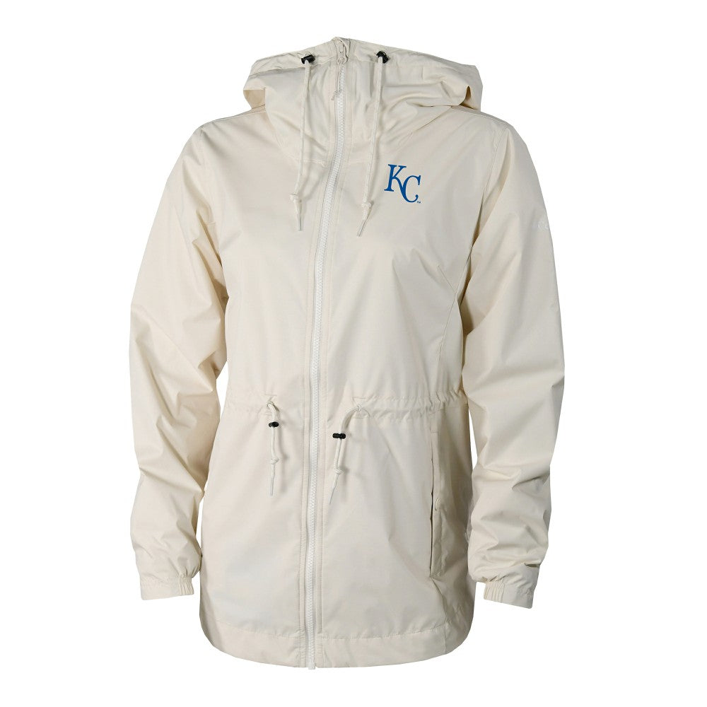 Kansas City Royals Women's Lily Park Full-Zip Rain Jacket Cream | Columbia