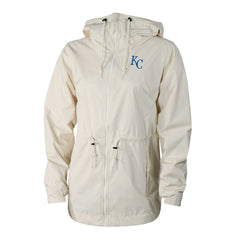 Kansas City Royals Women's Lily Park Full-Zip Rain Jacket Cream | Columbia