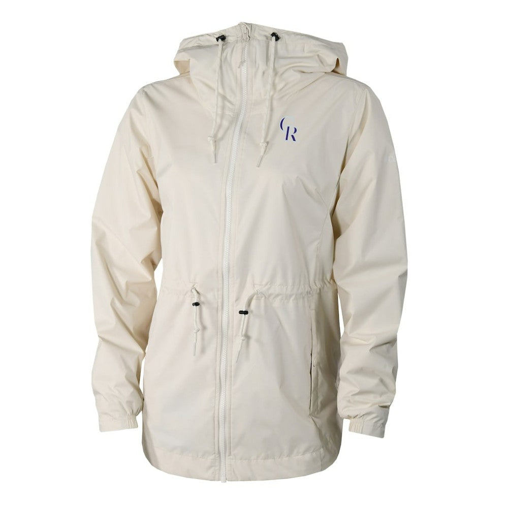 Colorado Rockies Women's Lily Park Full-Zip Rain Jacket Cream | Columbia