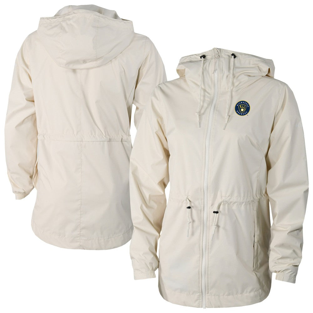 Milwaukee Brewers Women's Lily Park Full-Zip Rain Jacket Cream | Columbia
