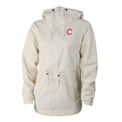 Chicago Cubs Women's Lily Park Full-Zip Rain Jacket Cream | Columbia