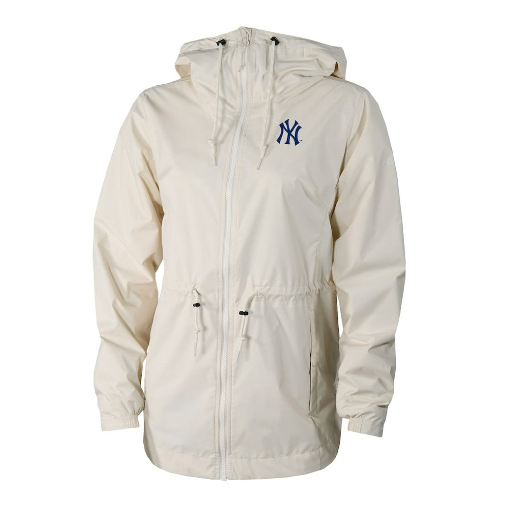 New York Yankees Women's Lily Park Full-Zip Rain Jacket Cream | Columbia
