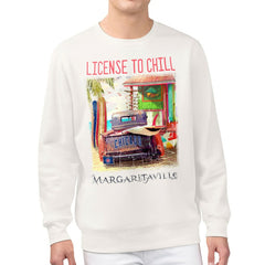Chicago Cubs Margaritaville License to Chill Fleece Sweatshirt Cream