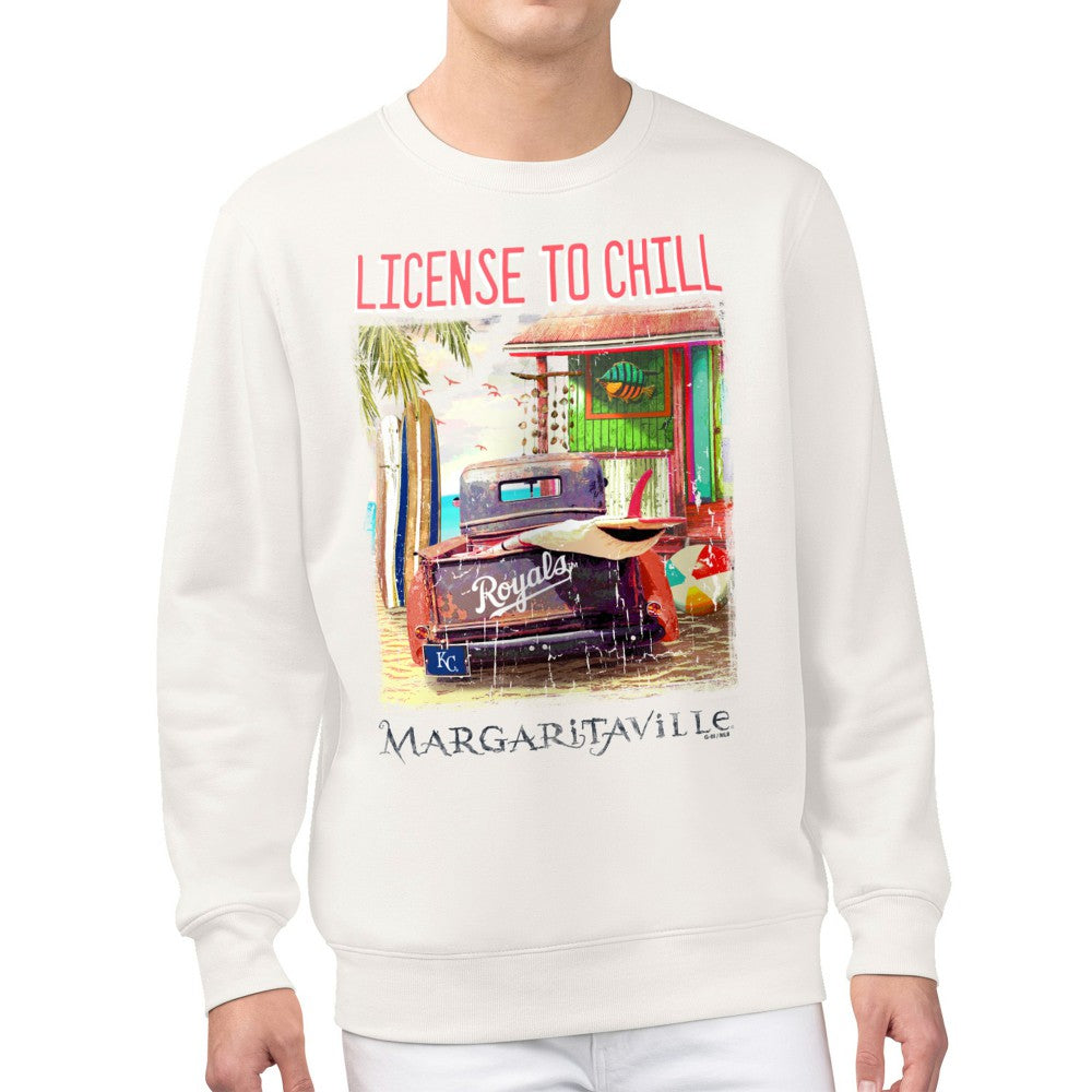 Kansas City Royals Margaritaville License to Chill Fleece Sweatshirt Cream