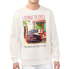Los Angeles Angels Margaritaville License to Chill Fleece Sweatshirt Cream
