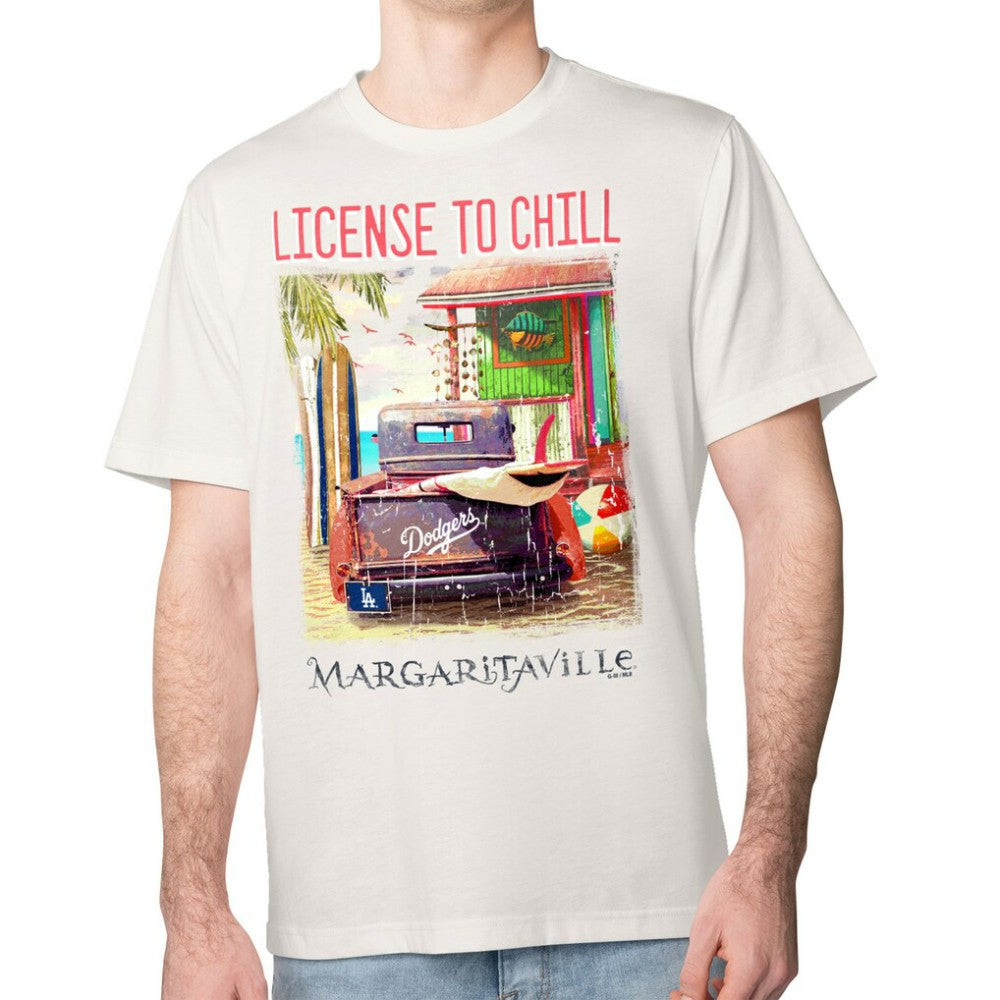Los Angeles Dodgers Margaritaville License to Chill T-Shirt Cream