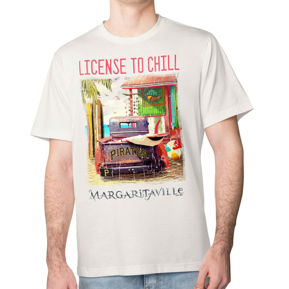 Pittsburgh Pirates Margaritaville License to Chill T-Shirt Cream