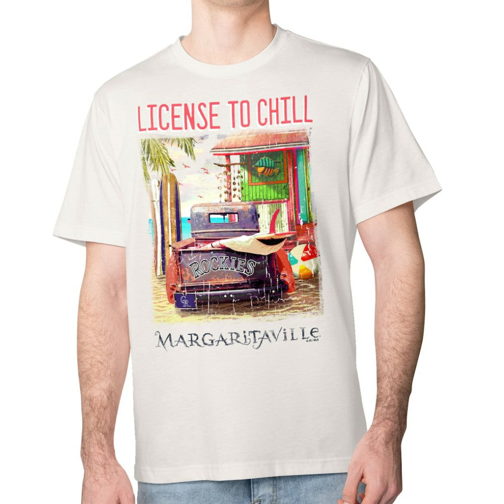 Colorado Rockies Margaritaville License to Chill T-Shirt Cream