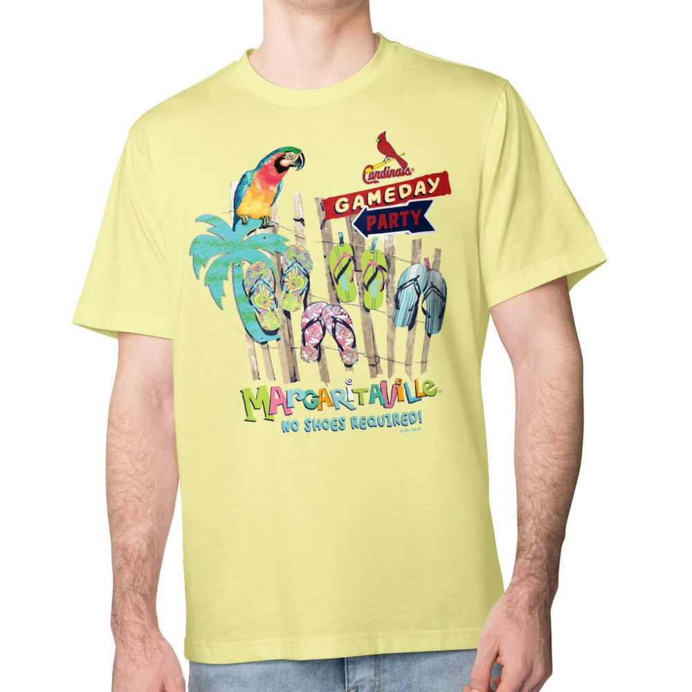 St. Louis Cardinals Margaritaville Gameday Party T-Shirt Yellow