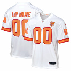 Tampa Bay Buccaneers Youth 50th Anniversary Custom Game Jersey - White