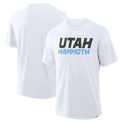 Utah Mammoth Fanatics Wordmark Stadium Slub T-Shirt White