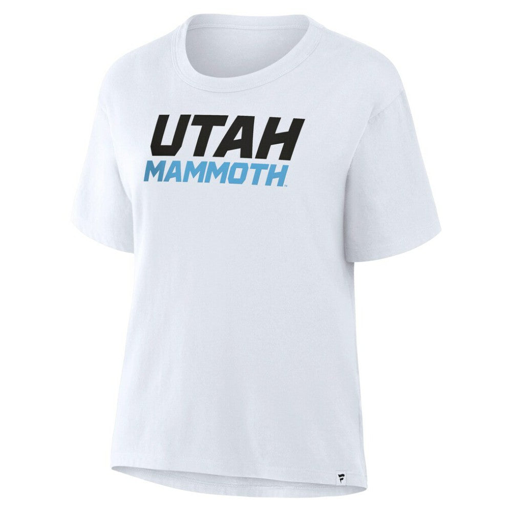 Utah Mammoth Fanatics Women's Wordmark Legacy T-Shirt White