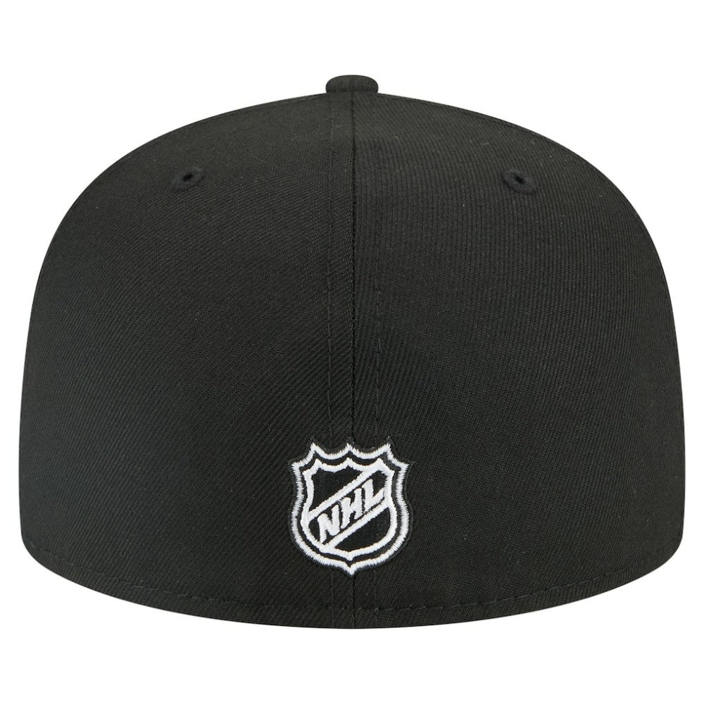 New Jersey Devils New Era Faded Lines 59FIFTY Fitted Hat Black