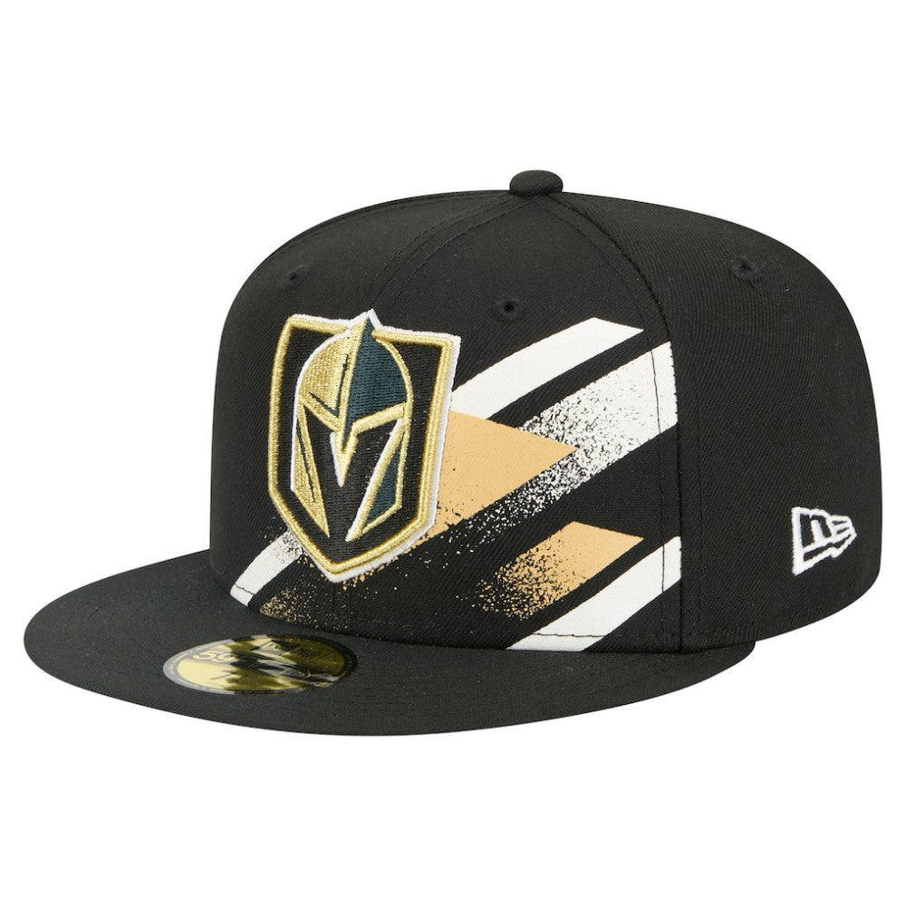 Vegas Golden Knights New Era Faded Lines 59FIFTY Fitted Hat Black