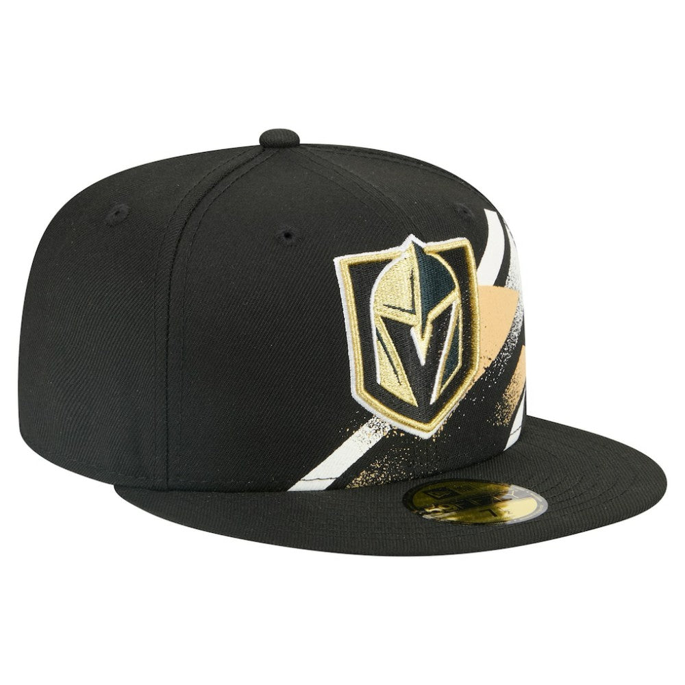 Vegas Golden Knights New Era Faded Lines 59FIFTY Fitted Hat Black
