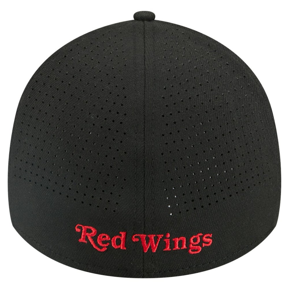 Detroit Red Wings New Era 39THIRTY A-Frame Perforated Flex Hat Black
