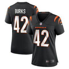 Oren Burks Cincinnati Bengals Women's Team Game Jersey - Black