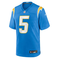 Trey Lance Los Angeles Chargers Team Game Jersey - Powder Blue