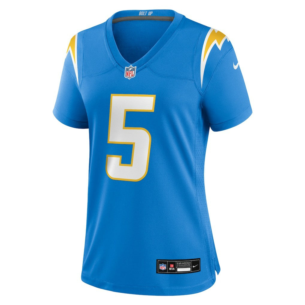 Trey Lance Los Angeles Chargers Women's Team Game Jersey - Powder Blue