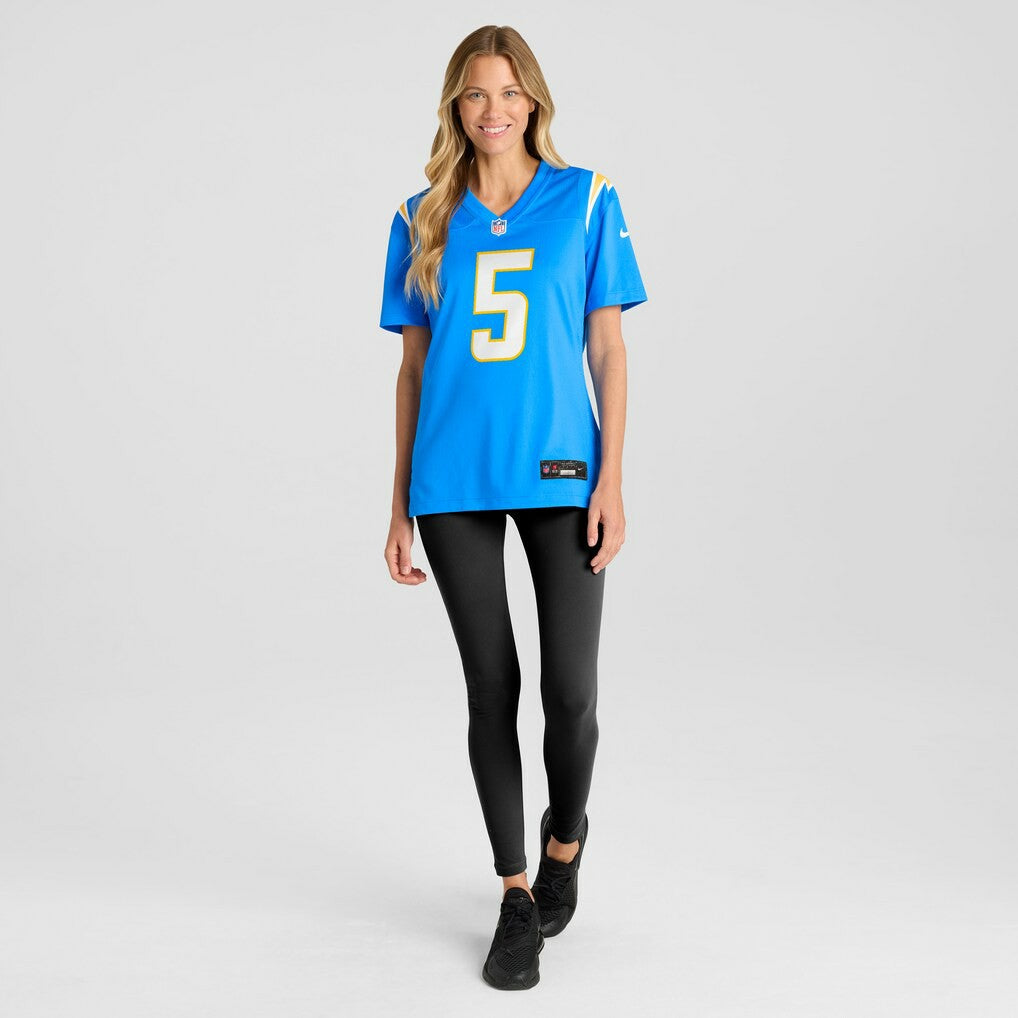 Trey Lance Los Angeles Chargers Women's Team Game Jersey - Powder Blue