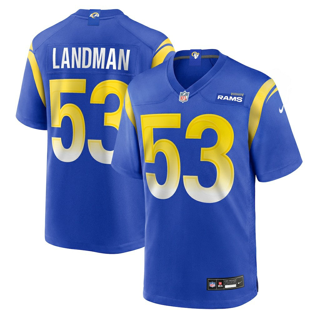 Nate Landman Los Angeles Rams Team Game Jersey - Royal