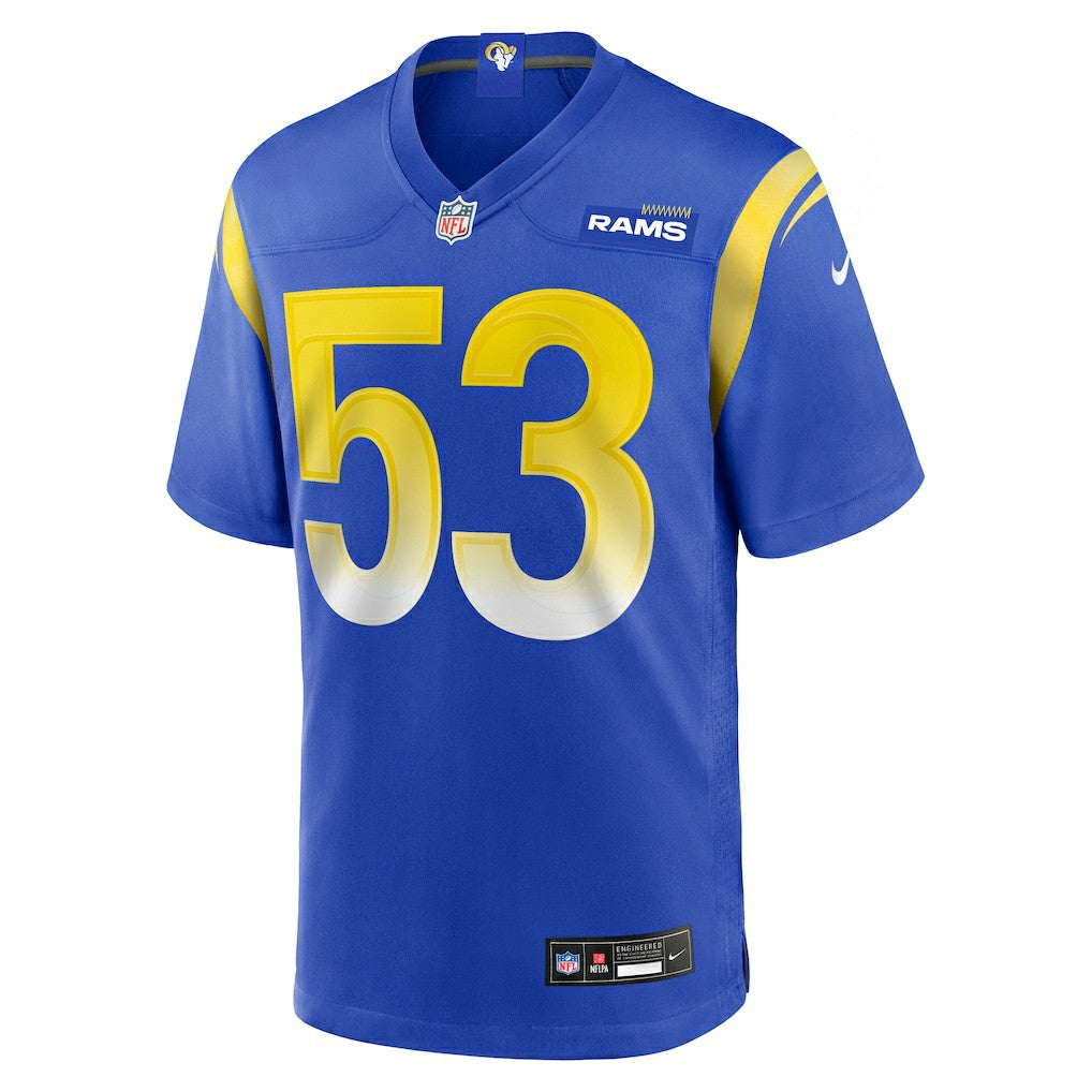 Nate Landman Los Angeles Rams Team Game Jersey - Royal