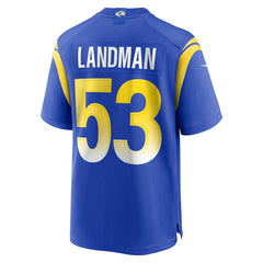Nate Landman Los Angeles Rams Team Game Jersey - Royal
