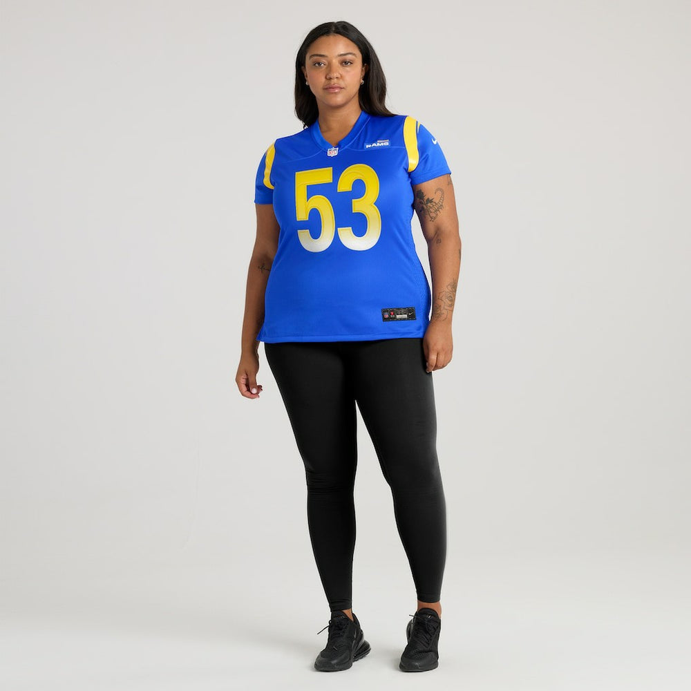 Nate Landman Los Angeles Rams Women's Team Game Jersey - Royal
