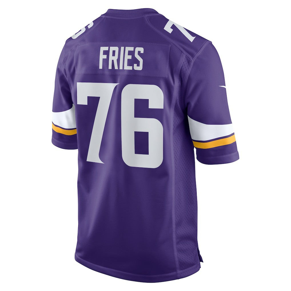 Will Fries Minnesota Vikings Team Game Jersey - Purple