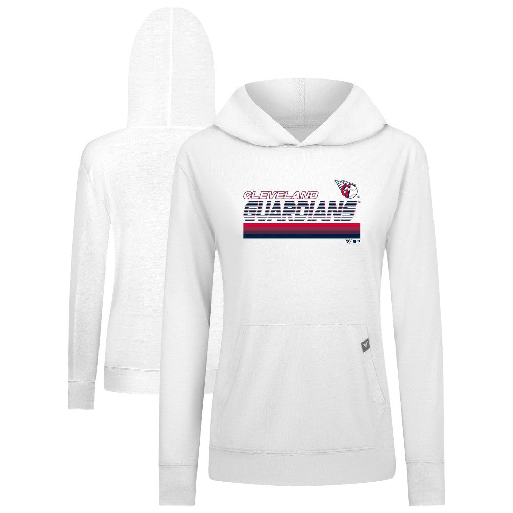 Cleveland Guardians Levelwear Women's Relay Breaker Pullover Hoodie White