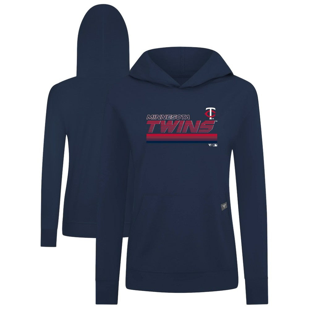 Minnesota Twins Levelwear Women's Relay Breaker Pullover Hoodie Navy