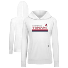 Minnesota Twins Levelwear Women's Relay Breaker Pullover Hoodie White