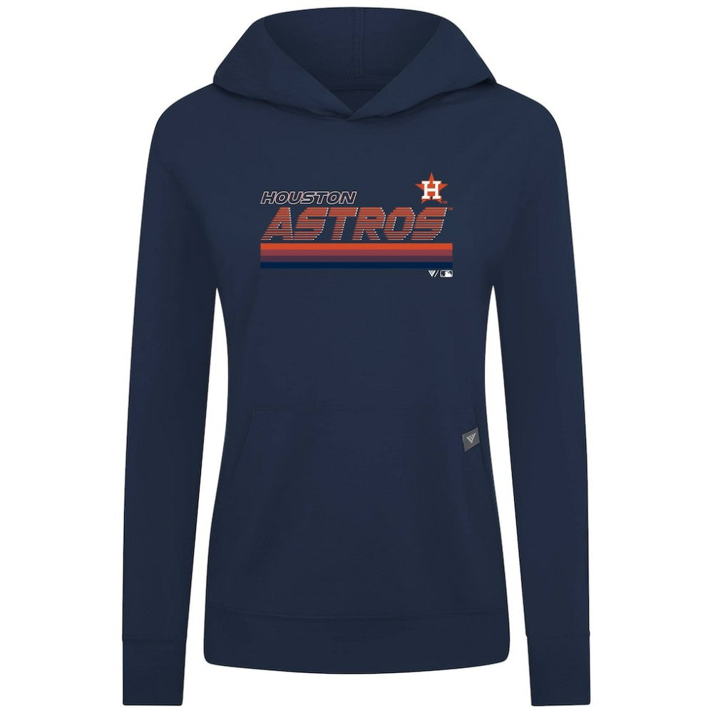 Houston Astros Levelwear Women's Relay Breaker Pullover Hoodie Navy