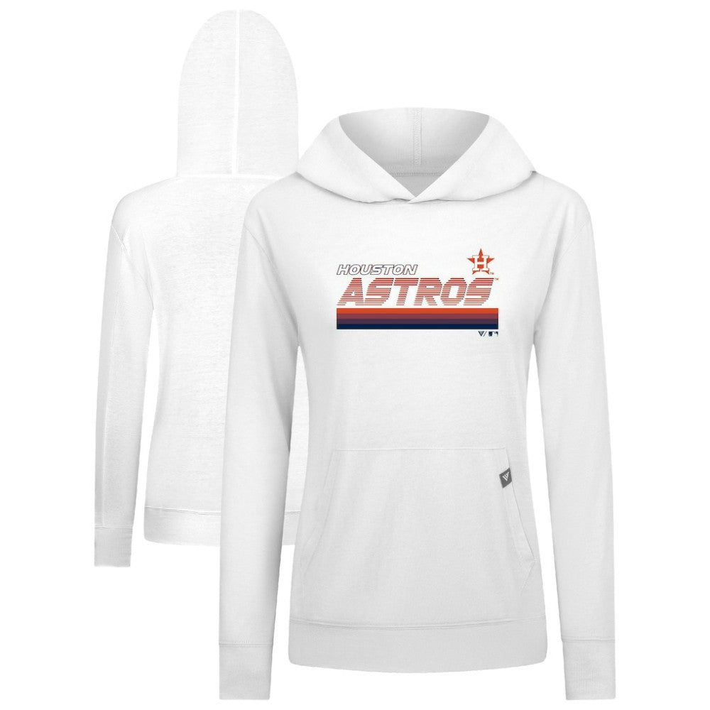 Houston Astros Levelwear Women's Relay Breaker Pullover Hoodie White