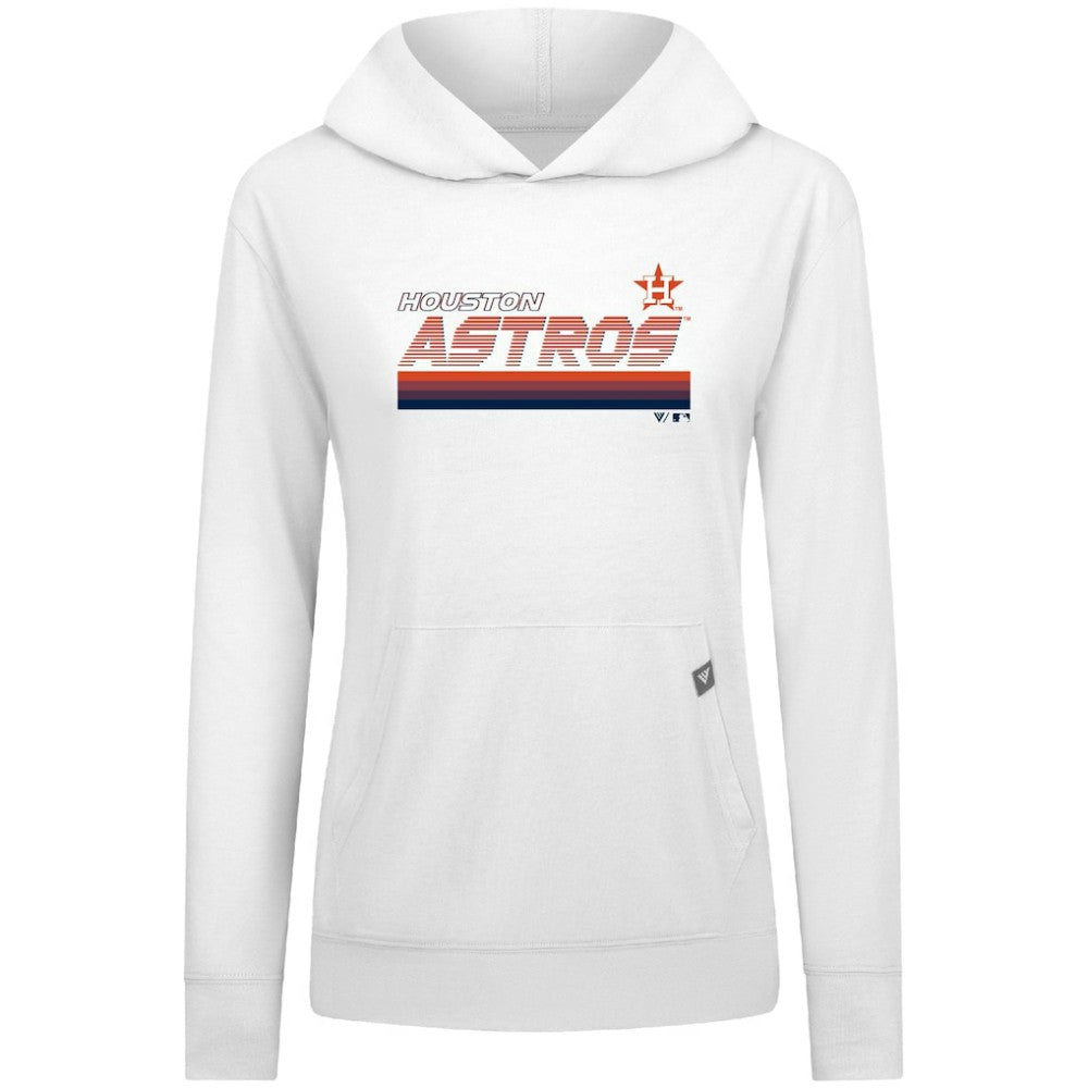 Houston Astros Levelwear Women's Relay Breaker Pullover Hoodie White