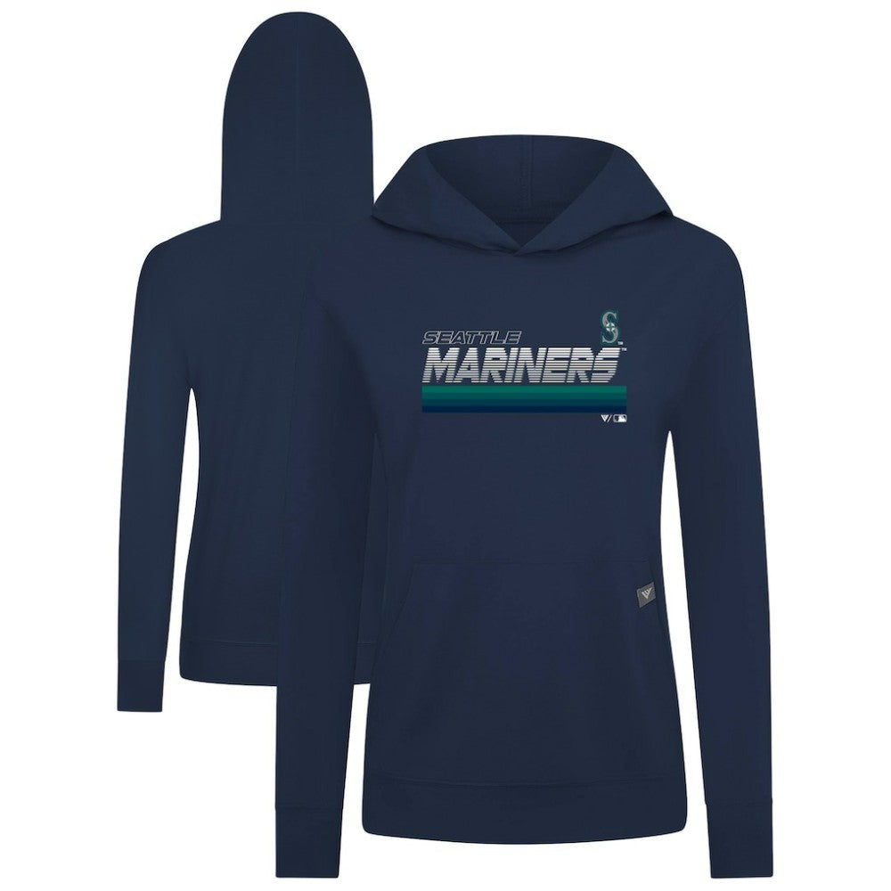 Seattle Mariners Levelwear Women's Relay Breaker Pullover Hoodie Navy
