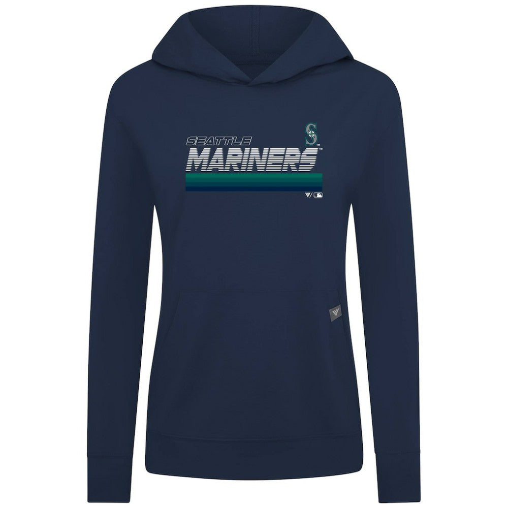 Seattle Mariners Levelwear Women's Relay Breaker Pullover Hoodie Navy