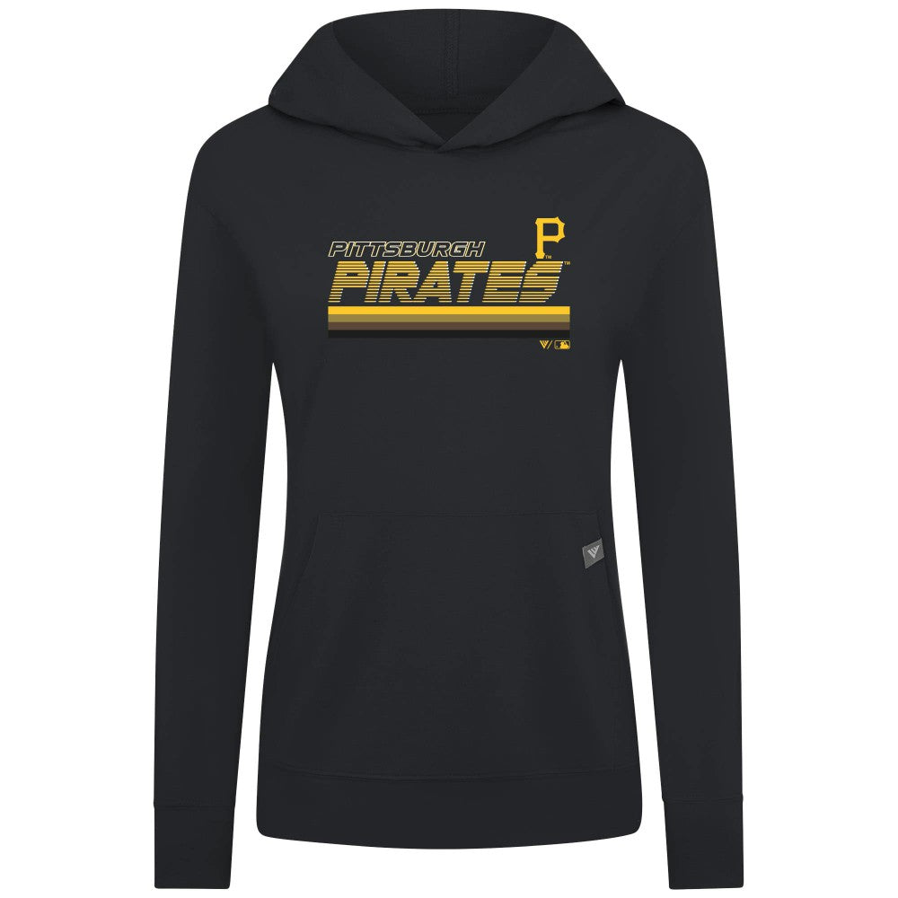 Pittsburgh Pirates Levelwear Women's Relay Breaker Pullover Hoodie Black