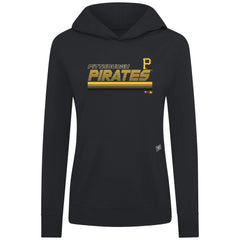 Pittsburgh Pirates Levelwear Women's Relay Breaker Pullover Hoodie Black