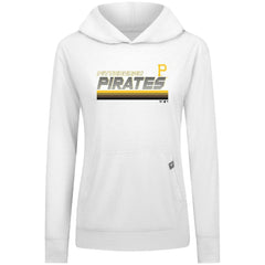 Pittsburgh Pirates Levelwear Women's Relay Breaker Pullover Hoodie White