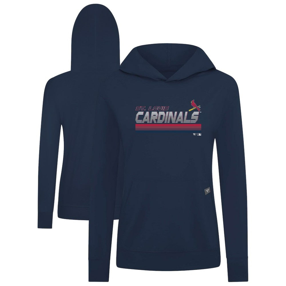 St. Louis Cardinals Levelwear Women's Relay Breaker Pullover Hoodie Navy