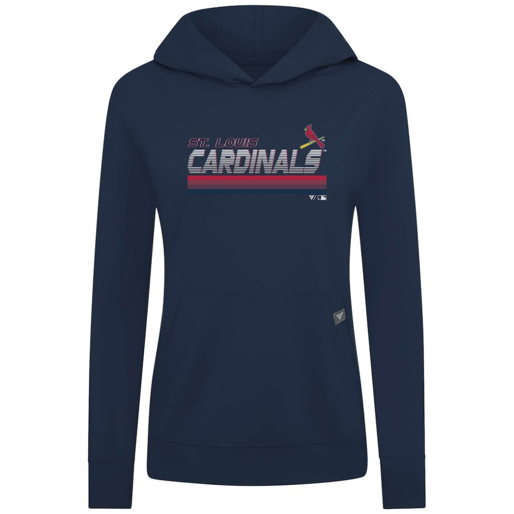 St. Louis Cardinals Levelwear Women's Relay Breaker Pullover Hoodie Navy