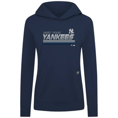 New York Yankees Levelwear Women's Relay Breaker Pullover Hoodie Navy
